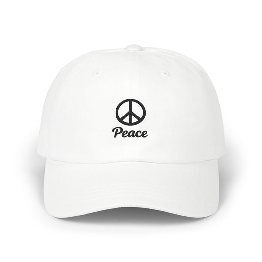 Peace Symbol Embroidered Dad Cap – Stylish Cotton Hat for Men & Women | Minimalist Streetwear Cap