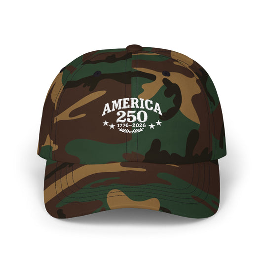 America 250 Dad Cap – Patriotic 1776–2026 Vintage Baseball Hat Printify