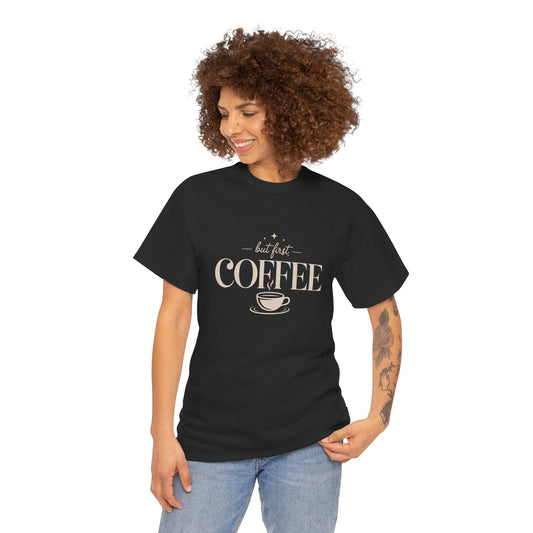Coffee Lover T‑Shirt — "But First Coffee" Vintage Cup Tee Printify